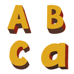 [LINE絵文字] A-Z emoji 3Dの画像