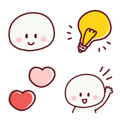 [LINE絵文字] しろちゃんのシンプル絵文字の画像