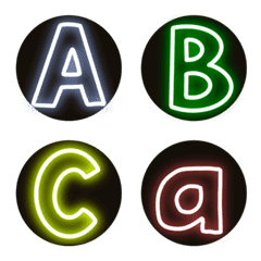 [LINE絵文字] A-Z Neon 1の画像