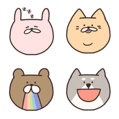 [LINE絵文字] 動く！ゆる動物絵文字の画像