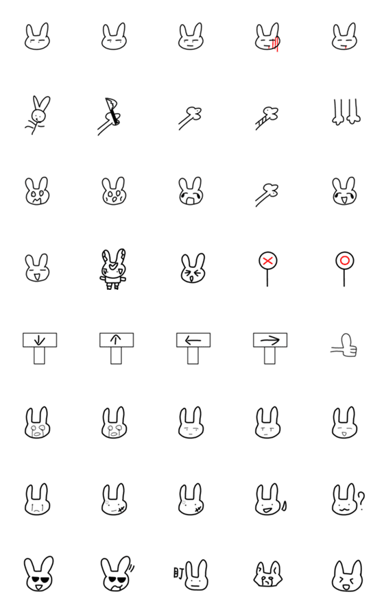 [LINE絵文字]To the rabbit in the  wordの画像一覧