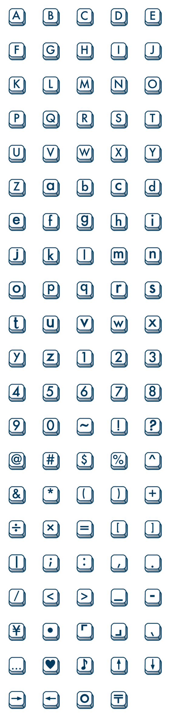 [LINE絵文字]A-Z Keyboard emojiの画像一覧