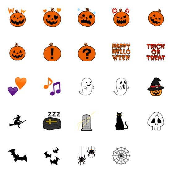 [LINE絵文字]動く！ハロウィン絵文字の画像一覧