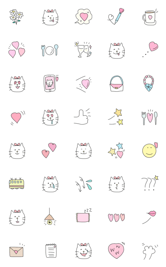 [LINE絵文字]【オシャレにゃんこ♡】の画像一覧