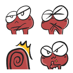 [LINE絵文字] Red Frog-GELAの画像