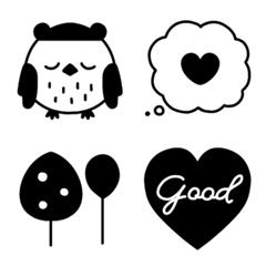 [LINE絵文字] モノクロ×北欧風の画像