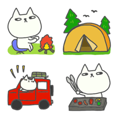 [LINE絵文字] うざふぃすなねこ キャンプの画像