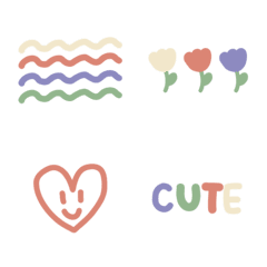 [LINE絵文字] cuties 4colorsの画像