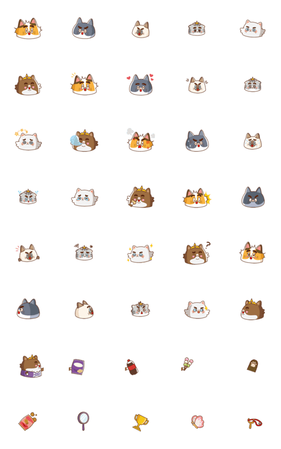[LINE絵文字]Balletto cat faceの画像一覧
