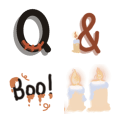 [LINE絵文字] emoji alphabet halloweenの画像