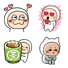 [LINE絵文字] ホワイトタイツちゃんの絵文字12の画像