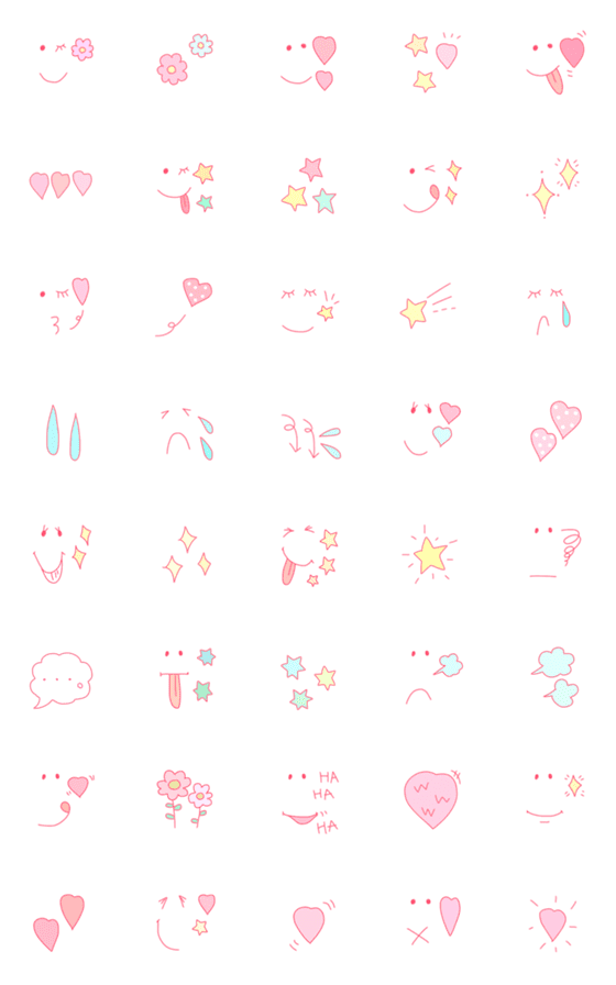 [LINE絵文字]♡ピンクcute♡絵文字♡の画像一覧