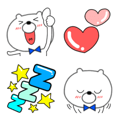 [LINE絵文字] 動く♥クマのくまお アニメーション絵文字の画像