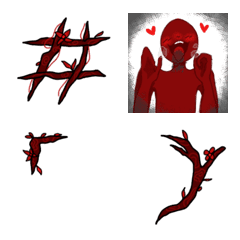 [LINE絵文字] red poisonous flowersの画像