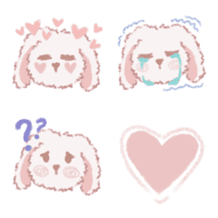 [LINE絵文字] Fluffy Pastel Bunnyの画像