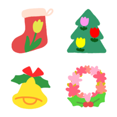 [LINE絵文字] フラワー♥️クリスマスの画像