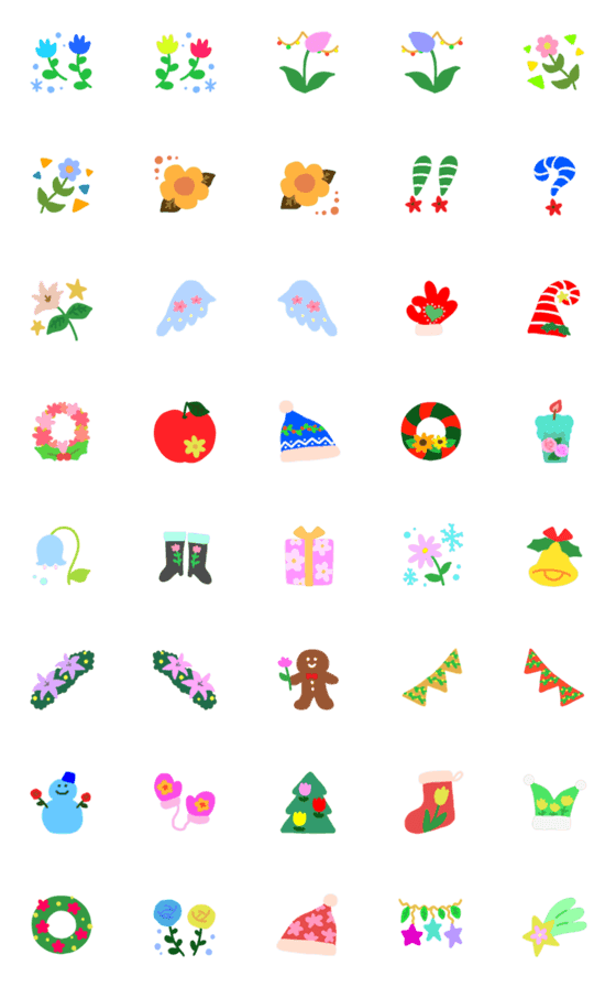 [LINE絵文字]フラワー♥️クリスマスの画像一覧