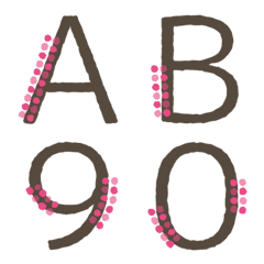 [LINE絵文字] アルファベット★数字★A-Z.0-9★#021の画像