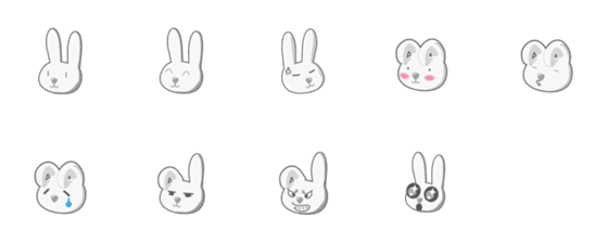 [LINE絵文字]Weary of the world rabbit.の画像一覧