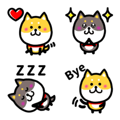 [LINE絵文字] 毎日使える♥柴犬の画像