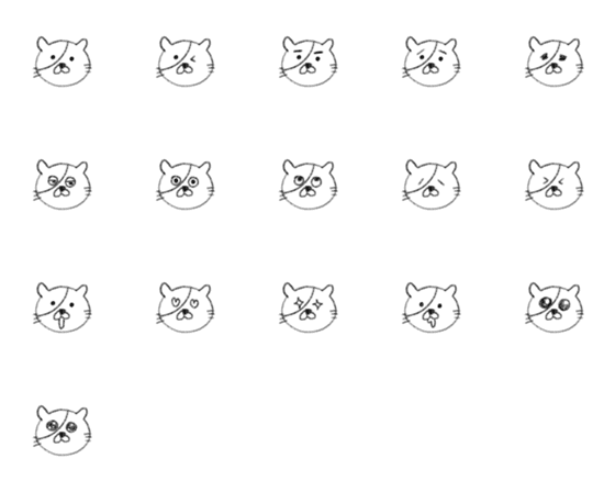 [LINE絵文字]子ハムの絵文字の画像一覧