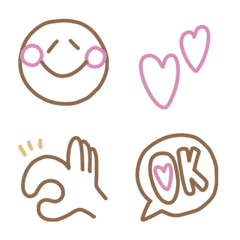 [LINE絵文字] ゆる線画絵文字の画像