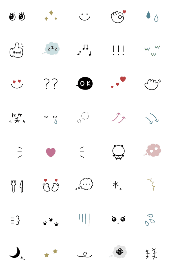 [LINE絵文字]▶︎動く！シンプルに使える絵文字の画像一覧