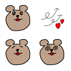 [LINE絵文字] ゆる♡くま絵文字の画像