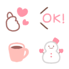 [LINE絵文字] シンプルかわいい♡絵文字4の画像