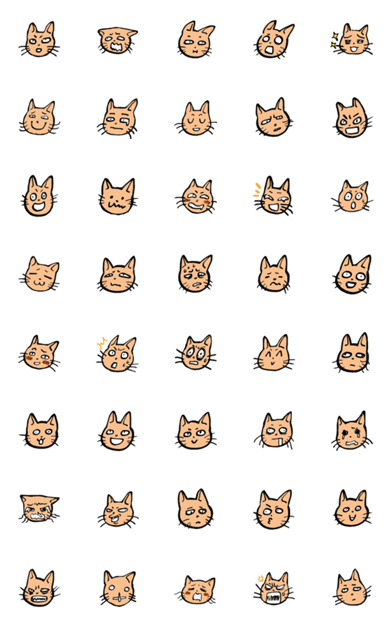 [LINE絵文字]pnm365:Cat Faceの画像一覧
