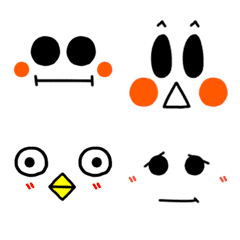 [LINE絵文字] 毎日使える★顔絵文字19の画像
