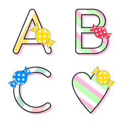 [LINE絵文字] colorful candy emojiの画像