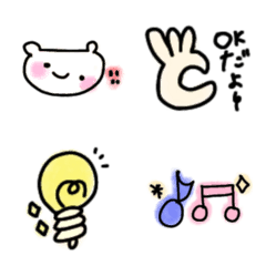 [LINE絵文字] しんぷるえもじちゃんの画像