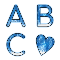 [LINE絵文字] winter blue emoji2の画像