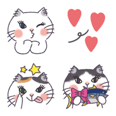 [LINE絵文字] ワー猫 絵文字の画像