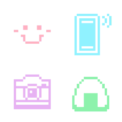 [LINE絵文字] シンプル可愛い♪パステルドット絵文字の画像