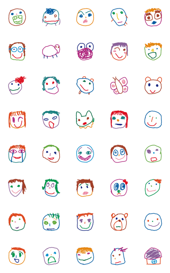 [LINE絵文字]こども画伯 #13の画像一覧