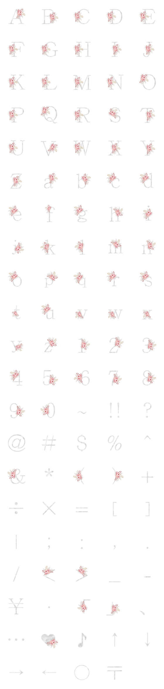 [LINE絵文字]simple flower emojiの画像一覧