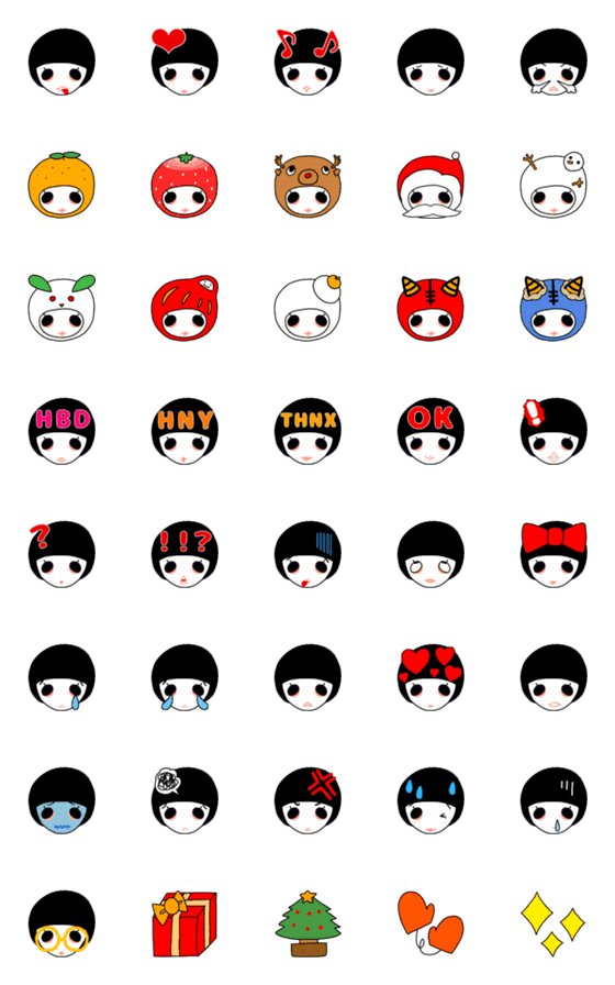 [LINE絵文字]ガーリー♡【冬の絵文字】の画像一覧