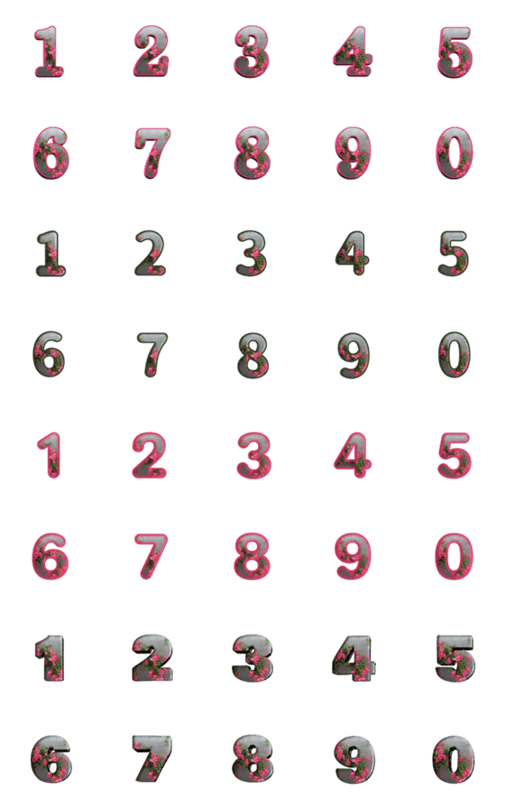 [LINE絵文字]123 NUMBER Emoji (014)の画像一覧