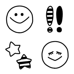 [LINE絵文字] miyumaのカワイイ♡モノトーン絵文字の画像