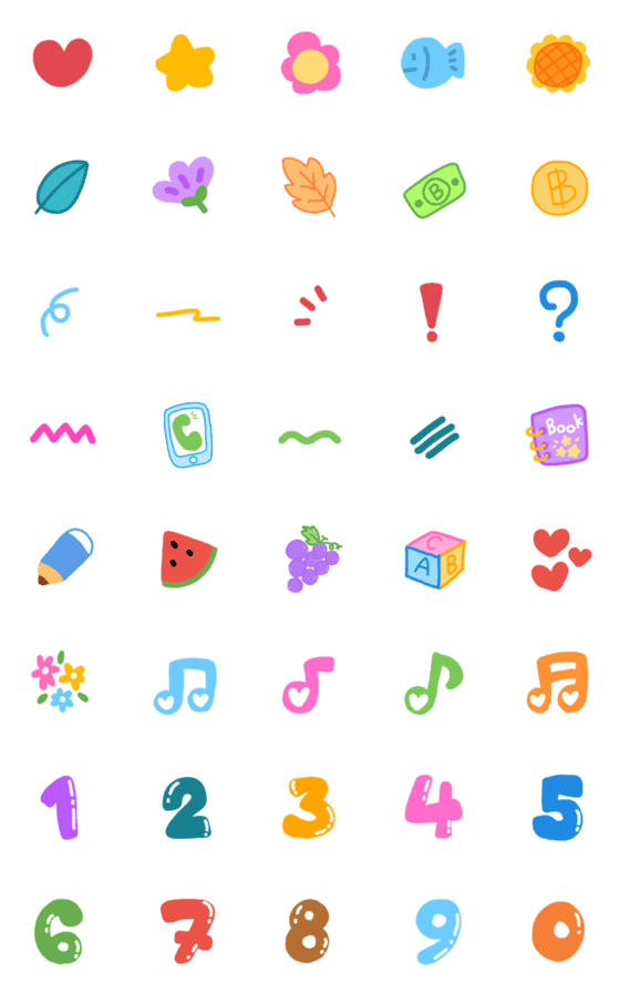 [LINE絵文字]Simple things in every day cute emojiの画像一覧