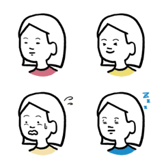 [LINE絵文字] ちーちゃんの顔絵文字の画像