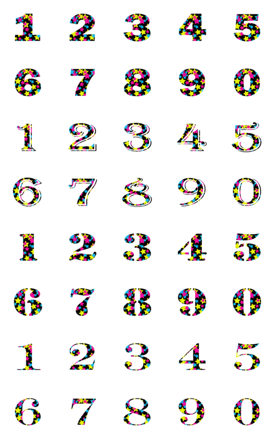 [LINE絵文字]123 NUMBER Emoji (018)の画像一覧