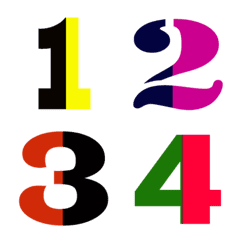 [LINE絵文字] 123 NUMBER emoji (017)の画像
