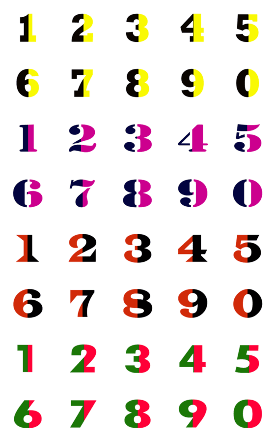 [LINE絵文字]123 NUMBER emoji (017)の画像一覧