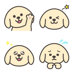 [LINE絵文字] ゴールデンレトリバー子犬の画像