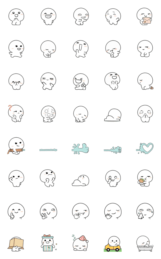 [LINE絵文字]Doodle hand draw emoji animatedの画像一覧