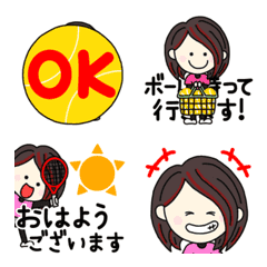 [LINE絵文字] 動く！手描き絵文字♥テニス.6の画像