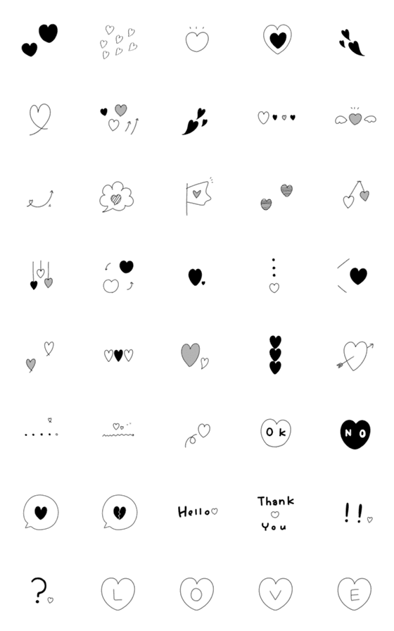 [LINE絵文字]●しんぷる  はーと●の画像一覧